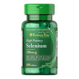 Puritan's Pride Selenium 200 mcg (100 tablets) 08975-01 фото