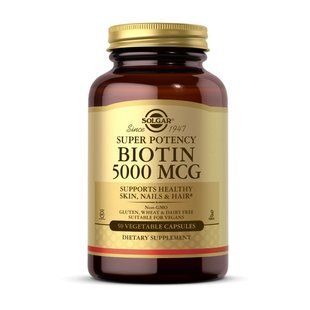Solgar Biotin 5000 mcg (50 veg caps) 18261-01 фото