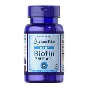 Puritan's Pride Biotin 7500 mcg (50 tab) 09086-01 фото