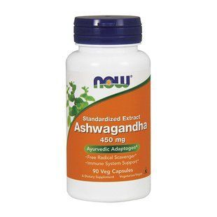 NOW Ashwagandha 450 mg (90 veg caps) 08196-01 фото