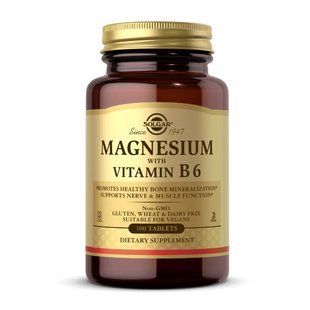 Solgar Magnesium with Vitamin B6 (100 tab) 11531-01 фото