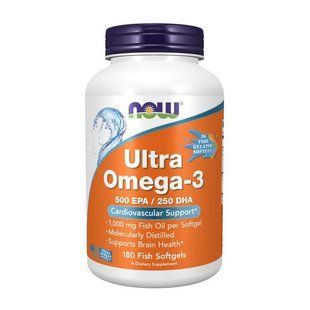 NOW Ultra Omega-3 (180 fish softgels) 18161-01 фото
