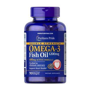 Puritan's Pride Omega-3 Fish Oil 1200 mg double strength (90 softgels) 09185-01 фото