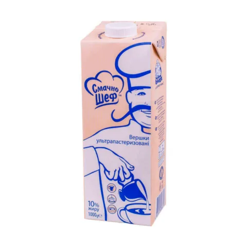 Вершки «Смачно Шеф» 10% 1000 г