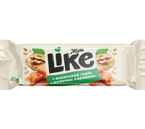 Цукерки "Like" з волоськими горіхами та молочною карамеллю ф.45г