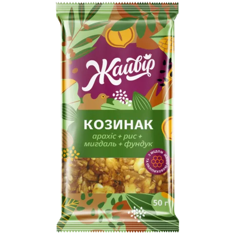 Козинак «Асорті з мигдалем» 50 г (шоубокс 20 шт) оптом