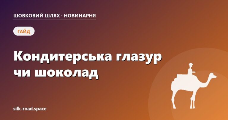 Кондитерська глазур чи шоколад: чим покривати виріб — обкладинка статті Новинарні «Шовкового шляху»